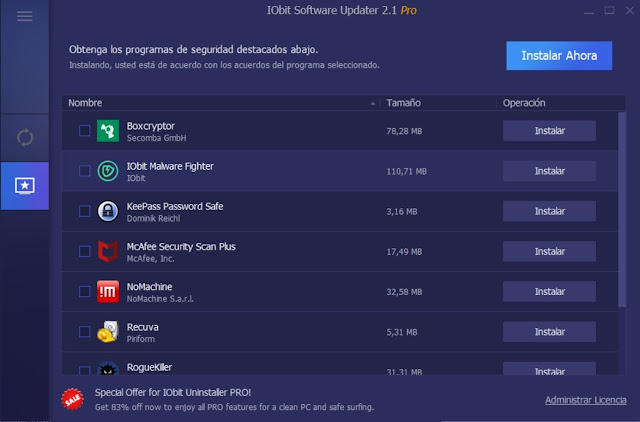 IObit Software Updater Pro 2 Full imagenes