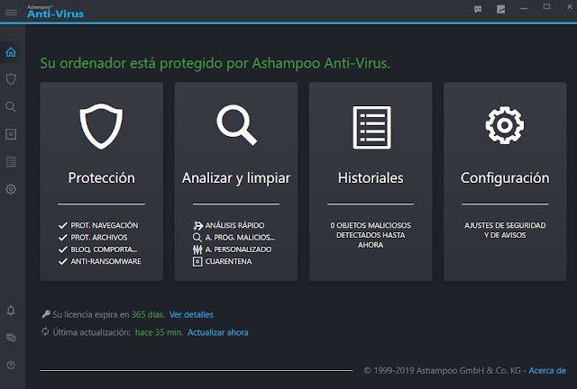 Ashampoo Anti-Virus 2019 full imagenes