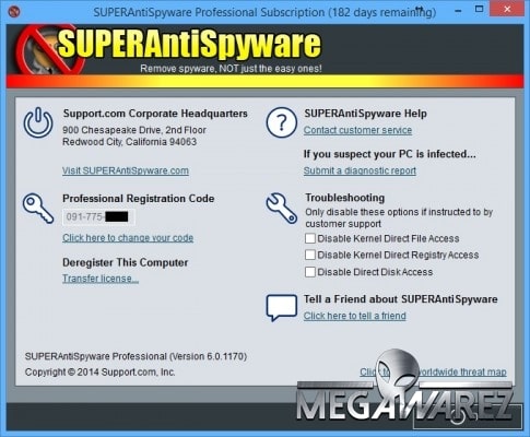 SUPERAntiSpyware Professional Capturas