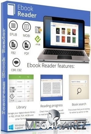 Icecream Ebook Reader Pro 6.47, Programa para leer libros en los formatos FB2, PDF, MOBI, EPUB y otros, ademas crear su propia biblioteca en su PC