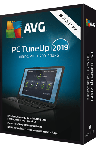 AVG PC TuneUp 2019 box poster cover