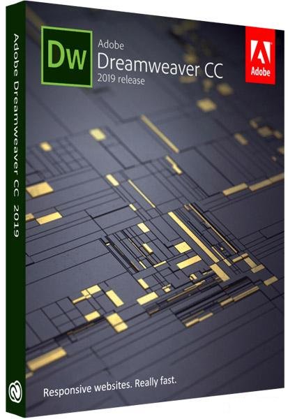 Adobe Dreamweaver CC 2019 box poster cover