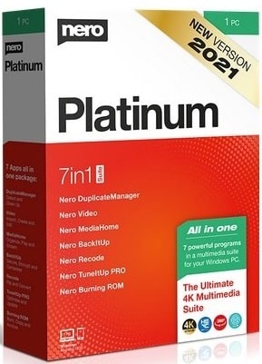 Nero Platinum 2021 v23.0.1010, Son 7 poderosos y bien emparejados programas en una suite multimedia