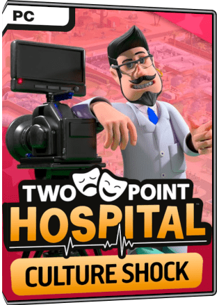 Two Point Hospital Culture Shock cartel poster box