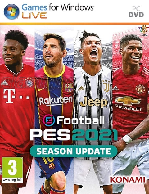 eFootball PES 2021 pc cover poster box