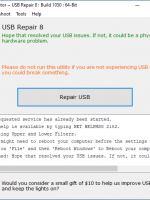 USB Repair 8.0.3.1069, Aplicación fácil de usar que intenta arreglar los errores de los dispositivos USB