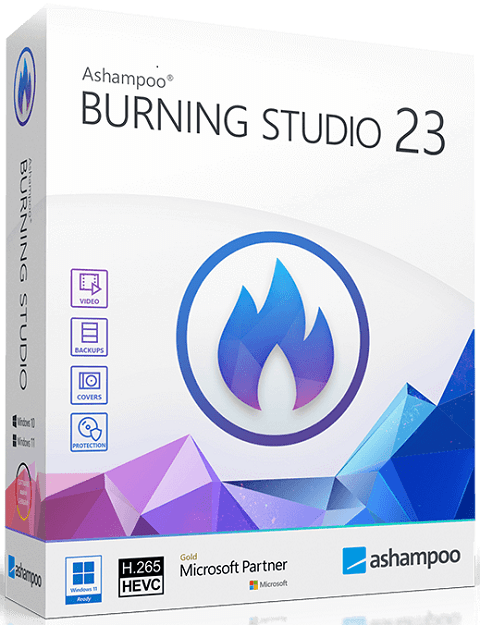 Ashampoo Burning Studio 23 box cover poster