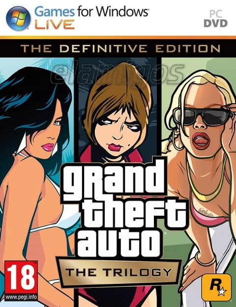 Grand Theft Auto The Trilogy The Definitive Edition PC poster cover box