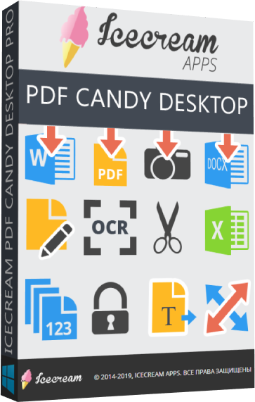 Icecream PDF Candy Desktop Pro 2.92, Es una herramienta versátil que le permite convertir archivos de PDF a varios formatos compatibles (PDF a DOC, PDF a JPG, etc.)