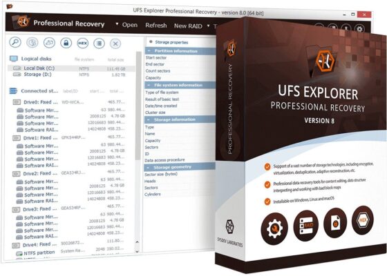 UFS Explorer Professional Recovery box cover