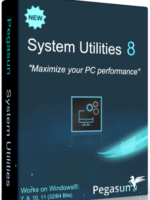 Pegasun System Utilities 8.3, Ofrece más de 28 herramientas para acelerar, limpiar, proteger y mantener tu PC